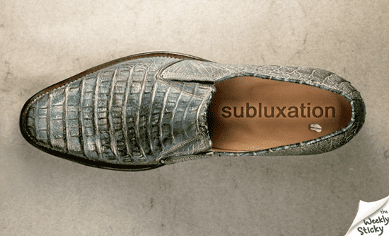 subluxation in a shoe