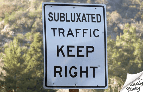 Subluxated Traffic Sign